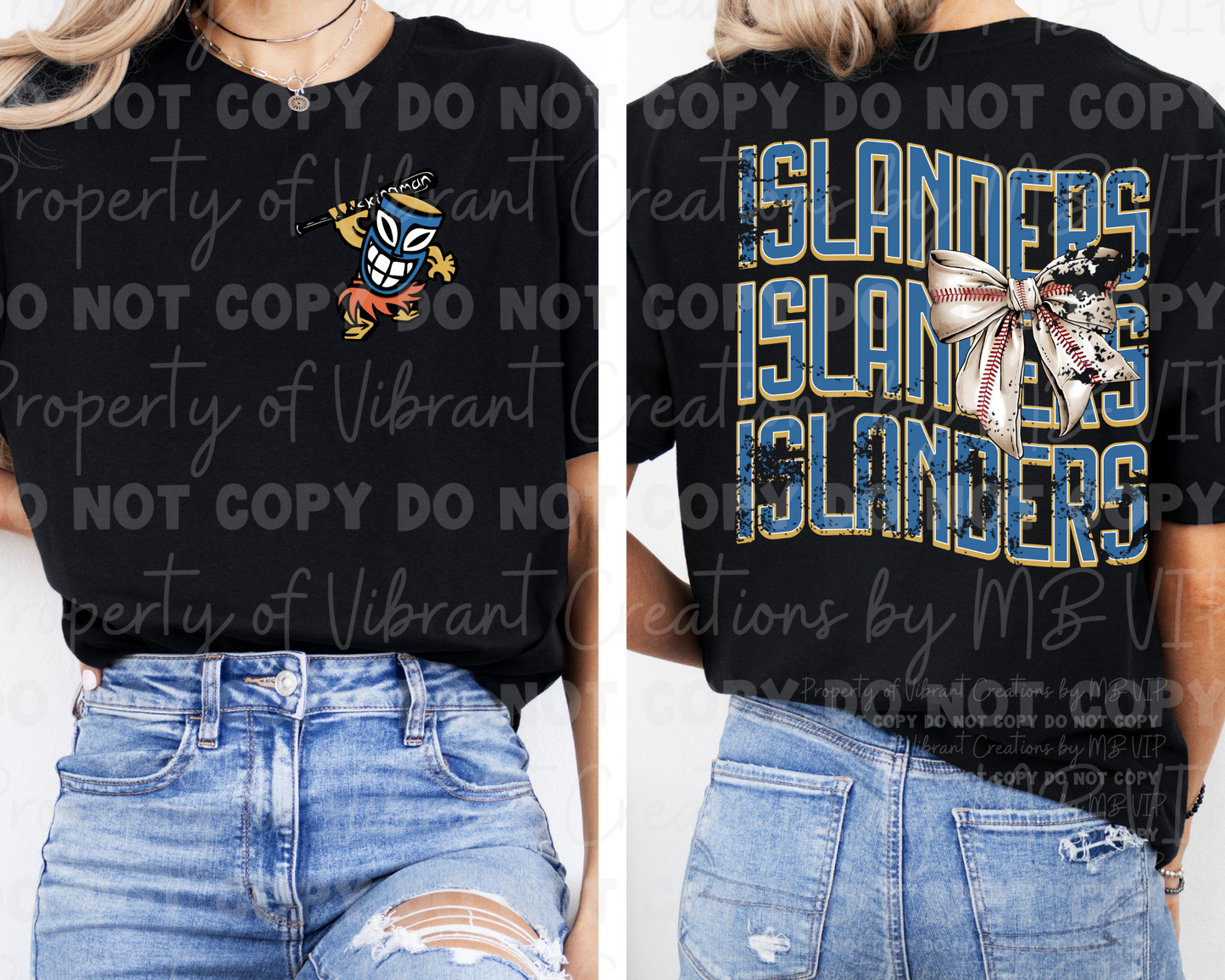 Front and back Islanders