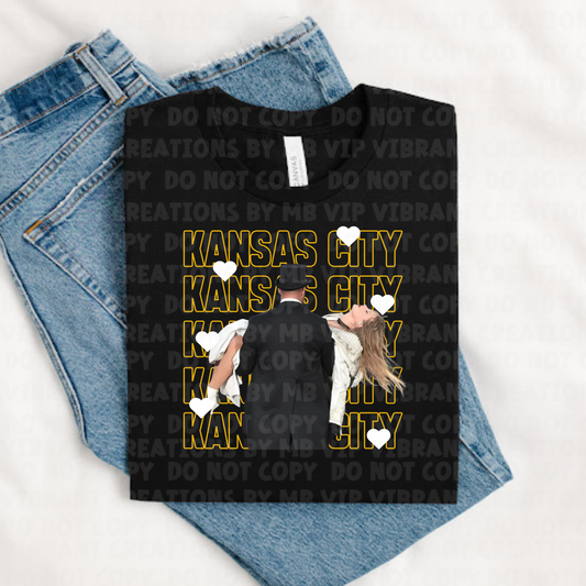 TK White Heart Yellow Letters