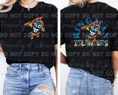 Front and back Drip Islanders