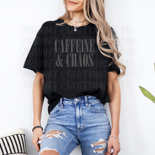 Caffeine & Chaos Mommy and Me Shirt