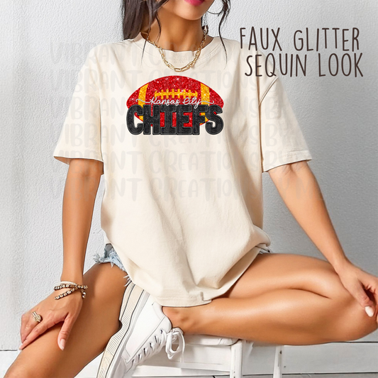 Faux Glitter/ Sequin KC Shirt